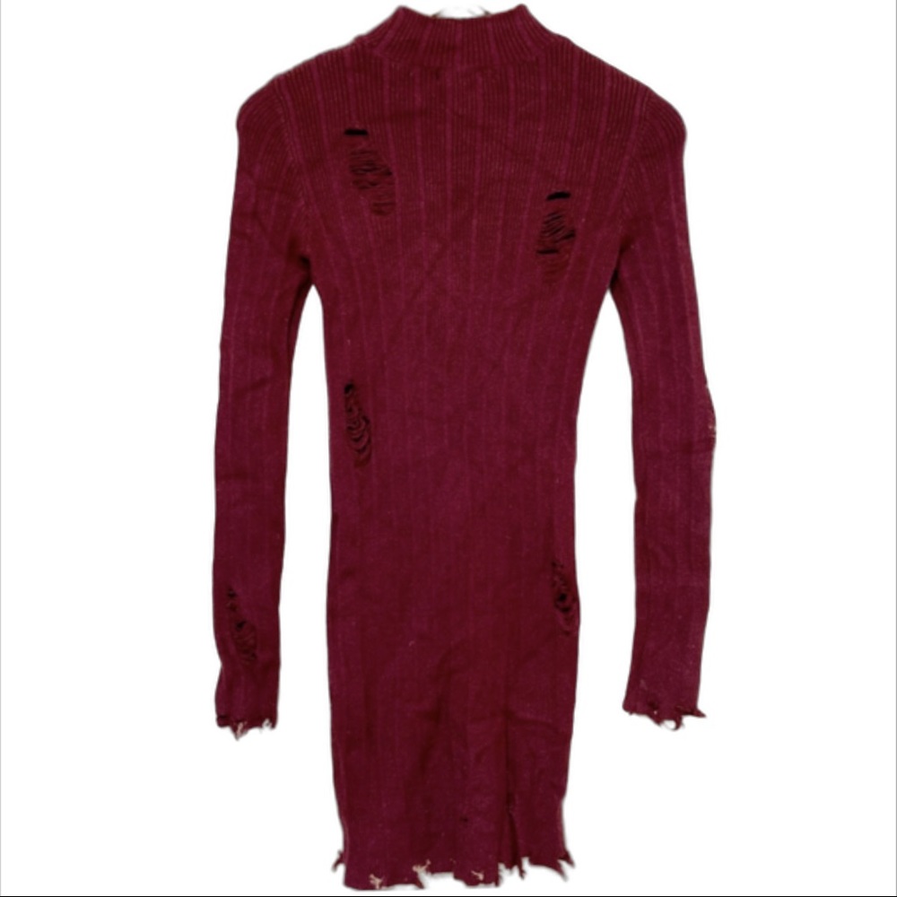 Forever 21 distressed bodycon sweater dress
